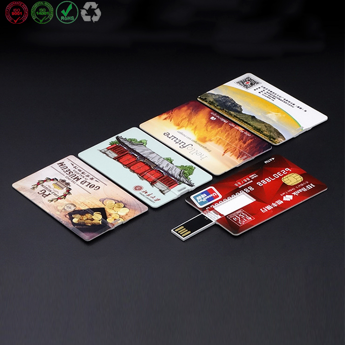 Hot new business usb flash drive credit card with colorful printing