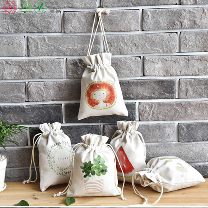 Mini drawstring gift bag,cheap poly cotton draw string bag,Branded small draw string bag pouch