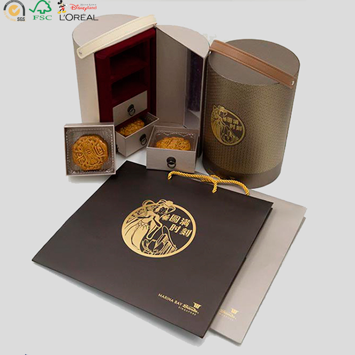 Customized Various Shaped Sizes Color Printing Cardboard Gift Boxes Mooncake Box