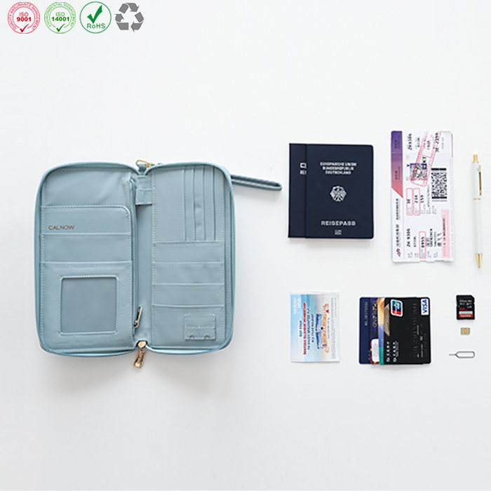 Promotional travel multifuction passport holder business card holder bag passport bag